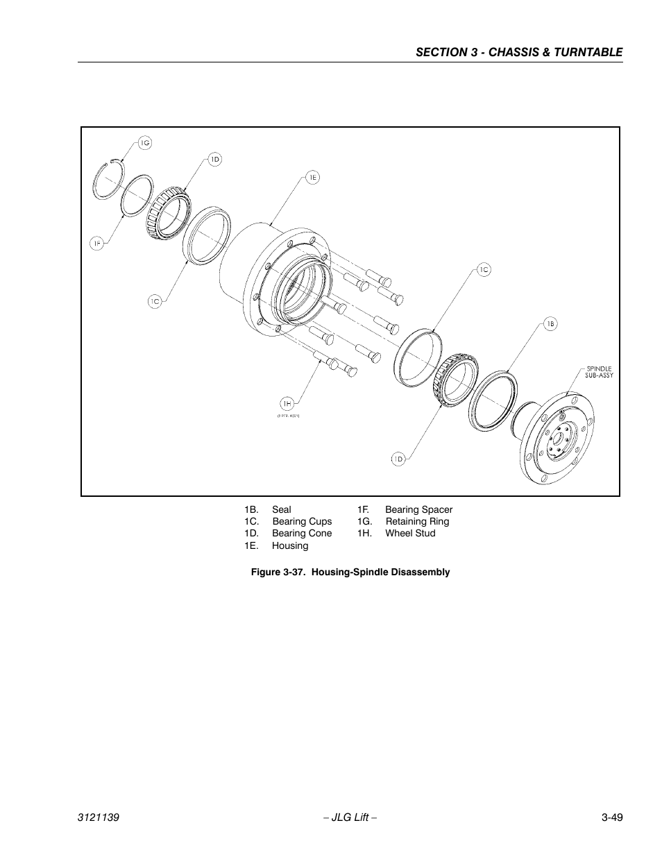 Housing-spindle disassembly -49 | JLG 800S Service Manual User Manual | Page 95 / 372