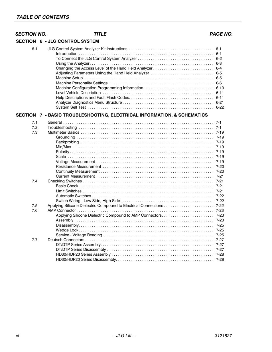 JLG M400 Service Manual Service Manual User Manual | Page 10 / 258