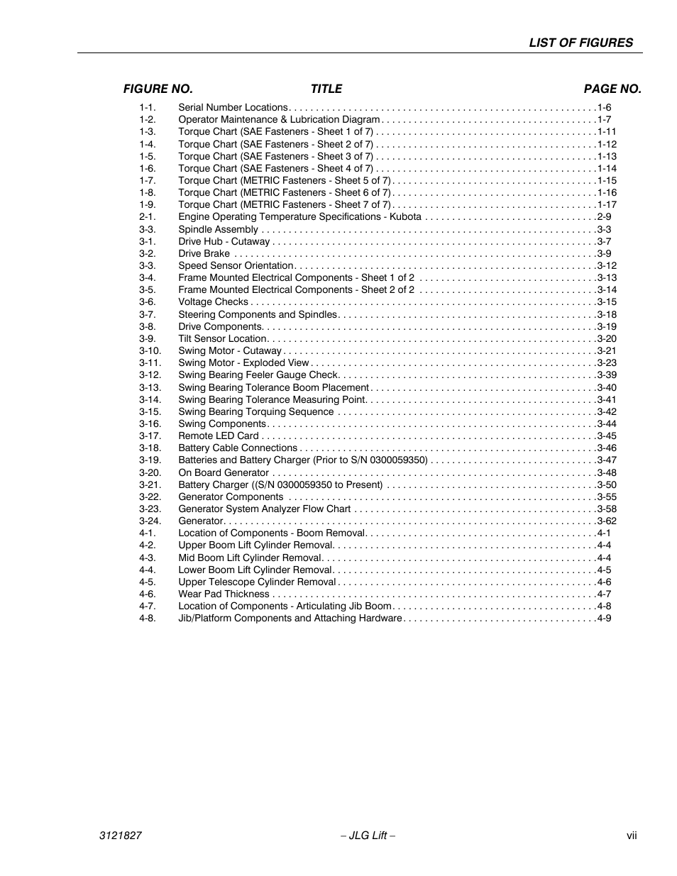 JLG M400 Service Manual Service Manual User Manual | Page 11 / 258