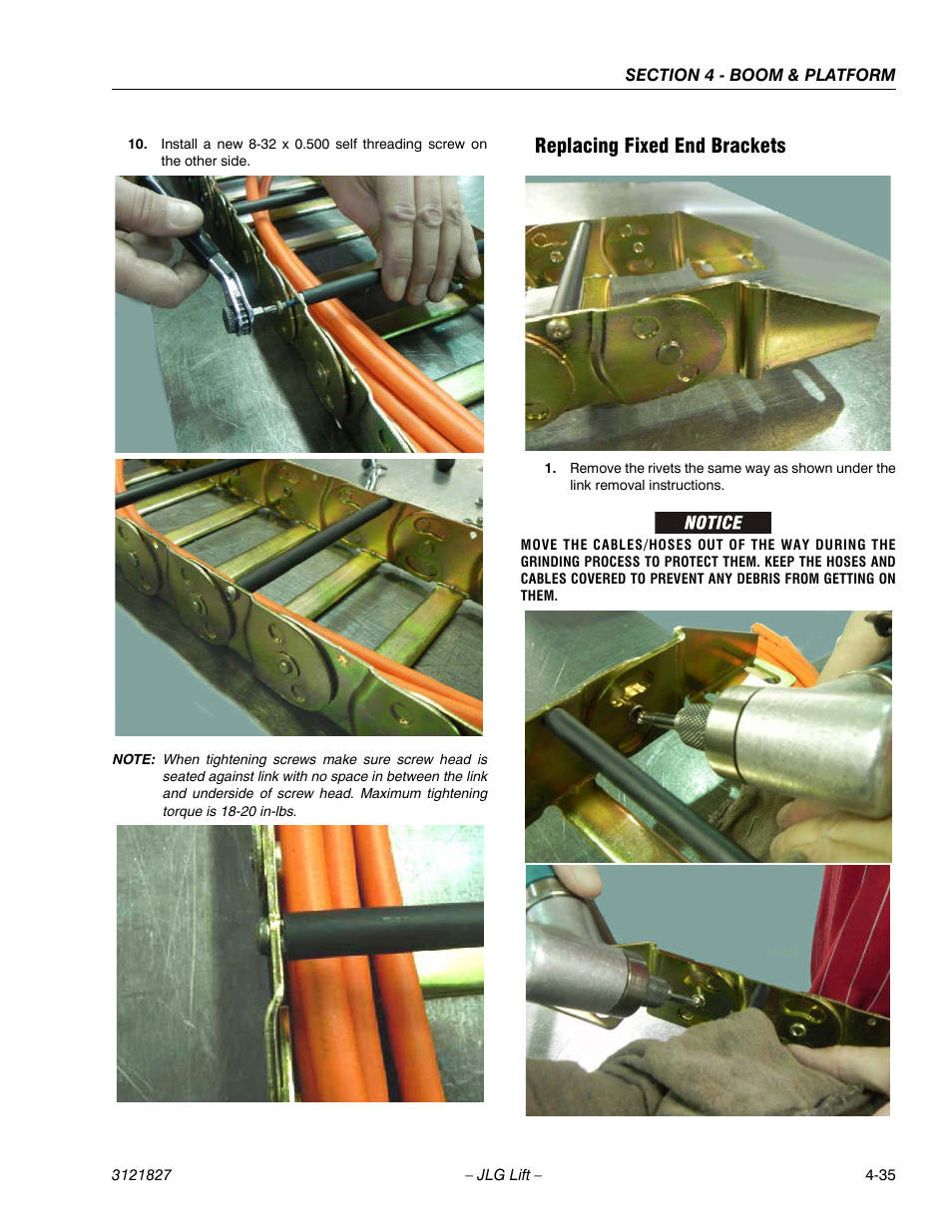 Replacing fixed end brackets, Replacing fixed end brackets -35 | JLG M400 Service Manual Service Manual User Manual | Page 151 / 258