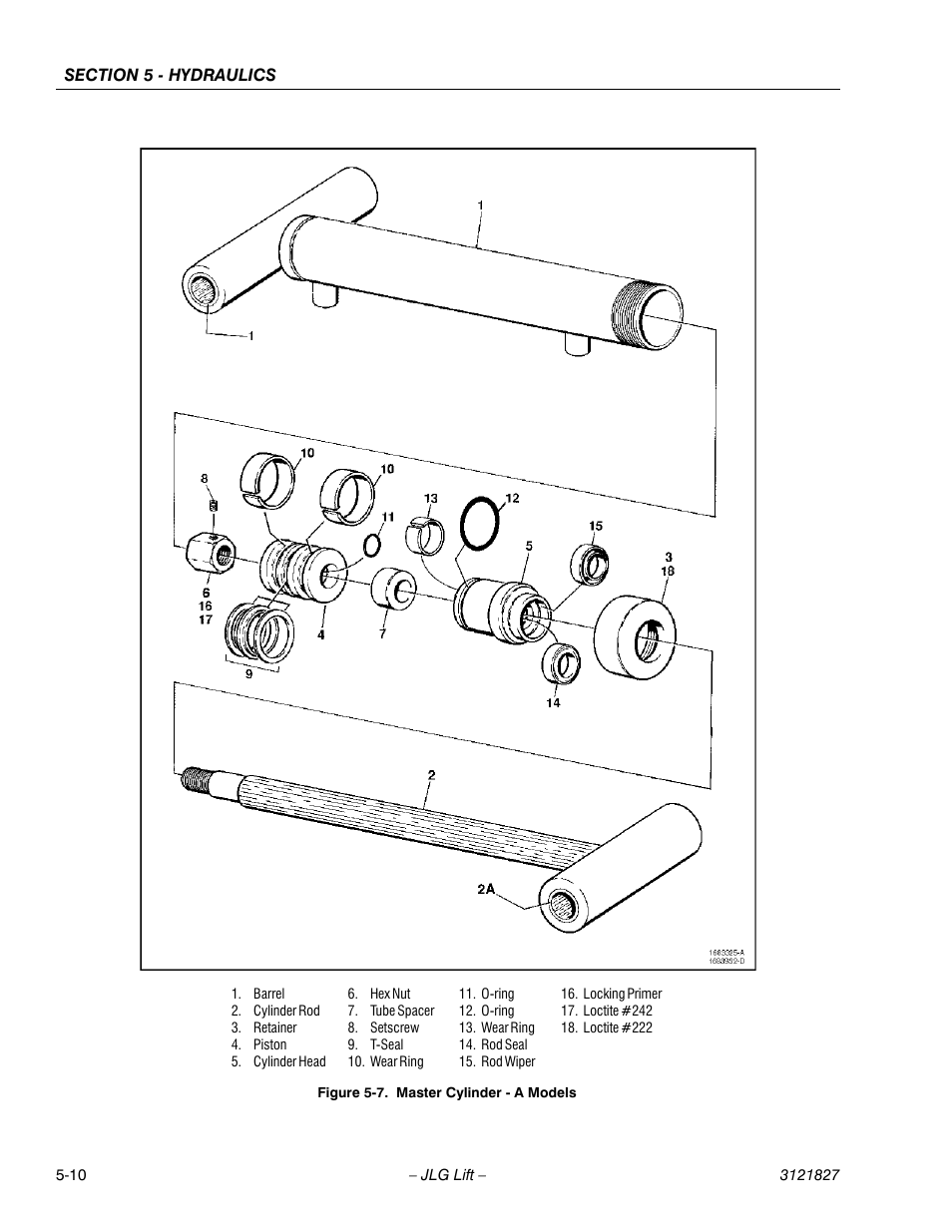 Master cylinder - a models -10 | JLG M400 Service Manual Service Manual User Manual | Page 164 / 258