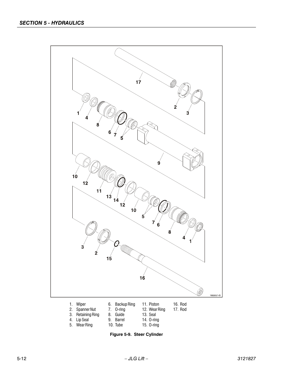 Steer cylinder -12 | JLG M400 Service Manual Service Manual User Manual | Page 166 / 258