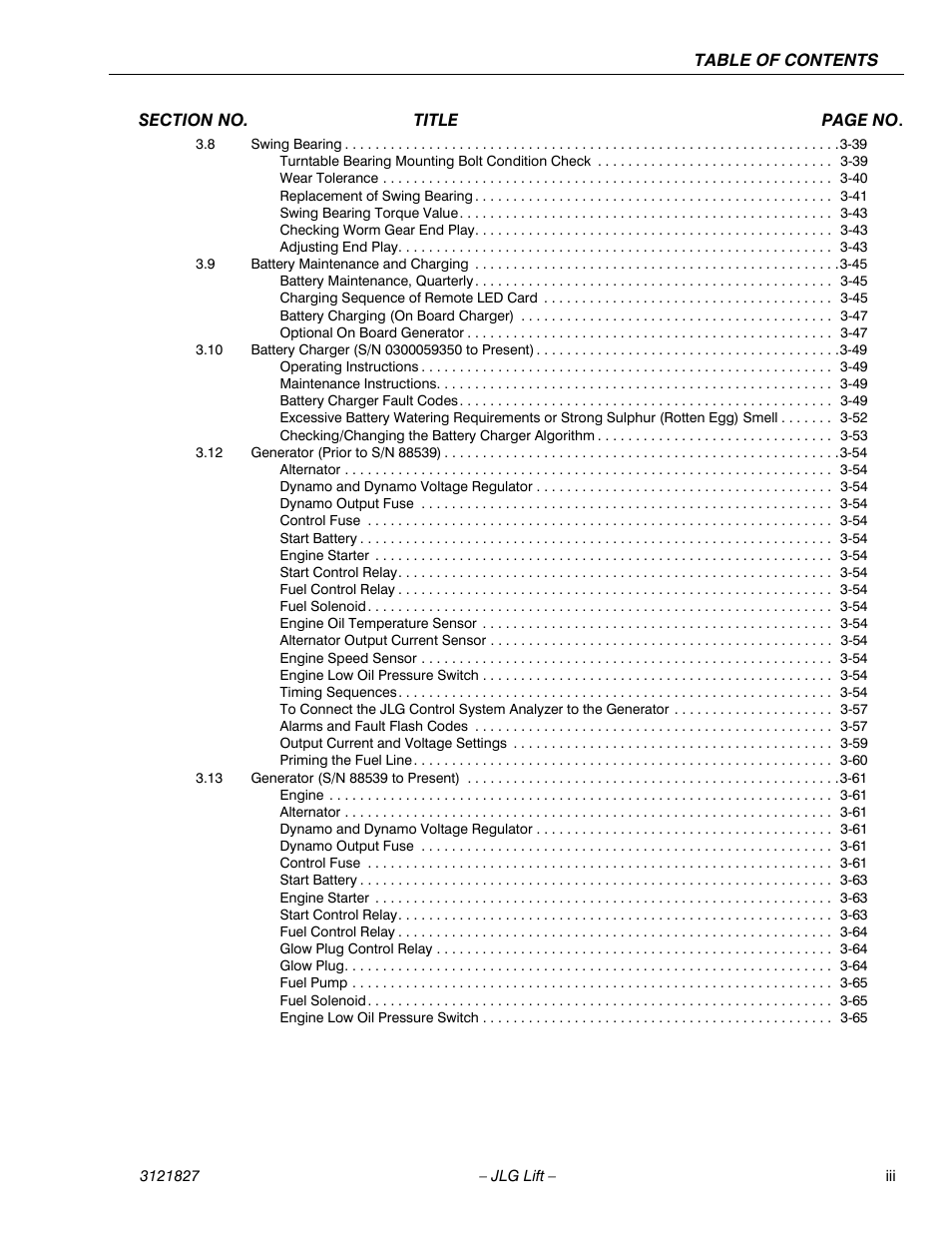 JLG M400 Service Manual Service Manual User Manual | Page 7 / 258