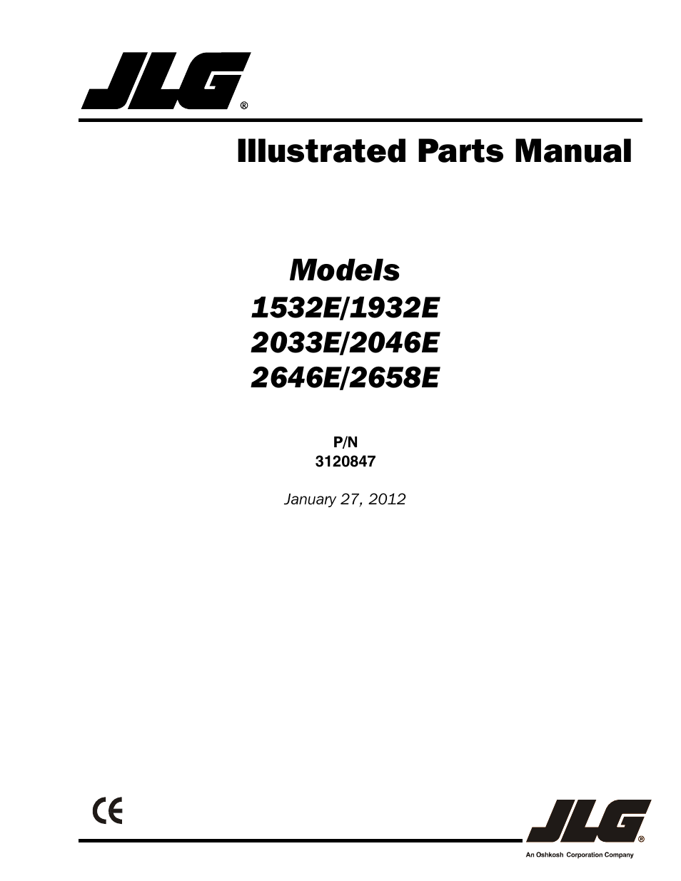 JLG 2658E Parts Manual User Manual | 244 pages