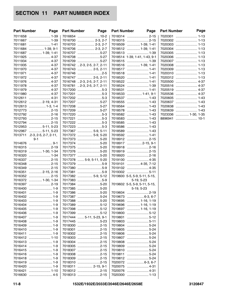 JLG 2658E Parts Manual User Manual | Page 242 / 244