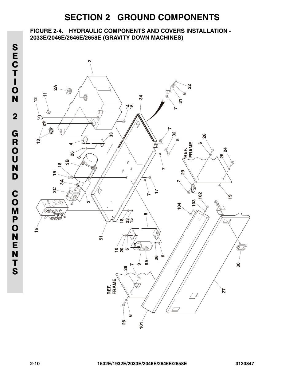 2646e/2658e (gravity down machines) -10 | JLG 2658E Parts Manual User Manual | Page 60 / 244