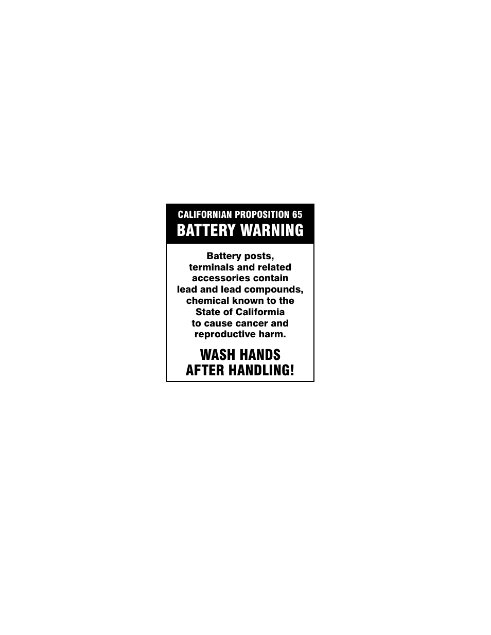 Battery warning, Wash hands after handling | JLG 15ELI Operator Manual User Manual | Page 2 / 50