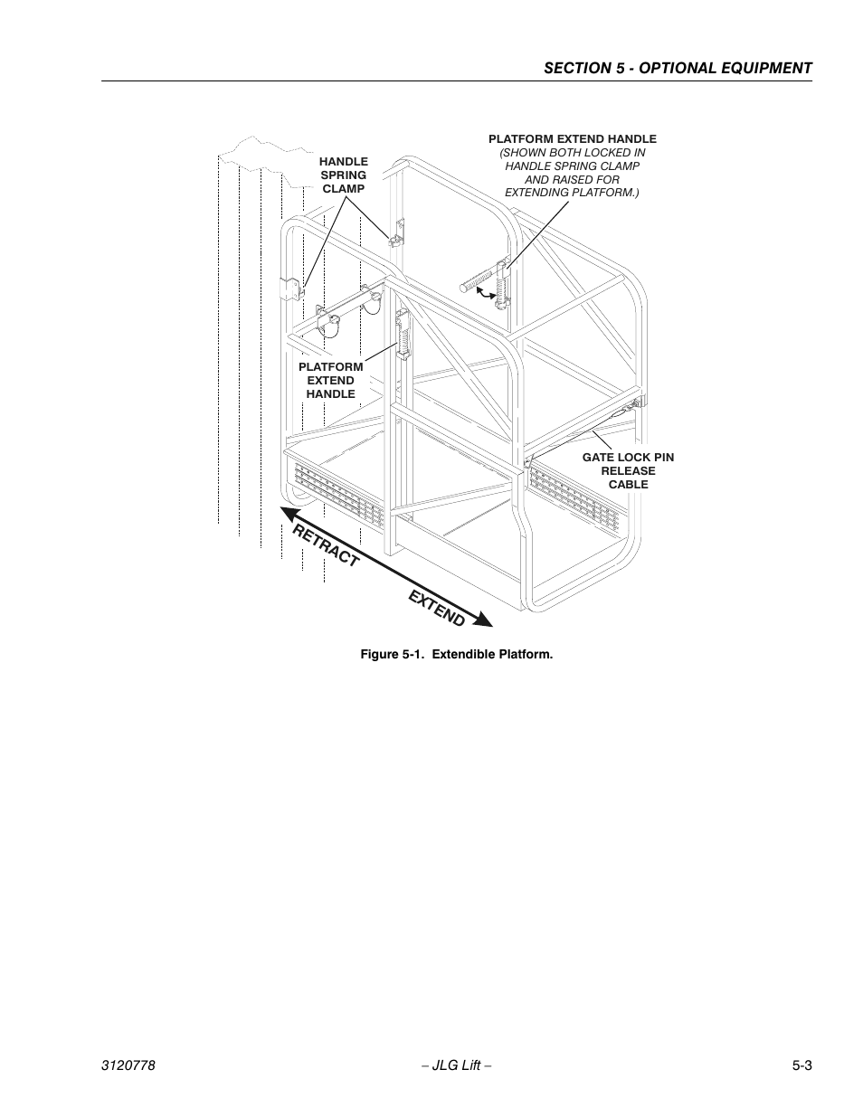 Extendible platform -3 | JLG 15ELI Operator Manual User Manual | Page 41 / 50