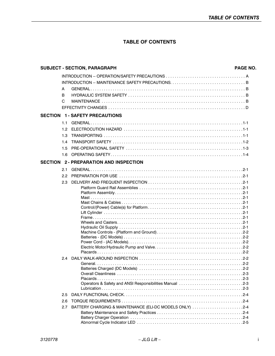 JLG 15ELI Operator Manual User Manual | Page 9 / 50