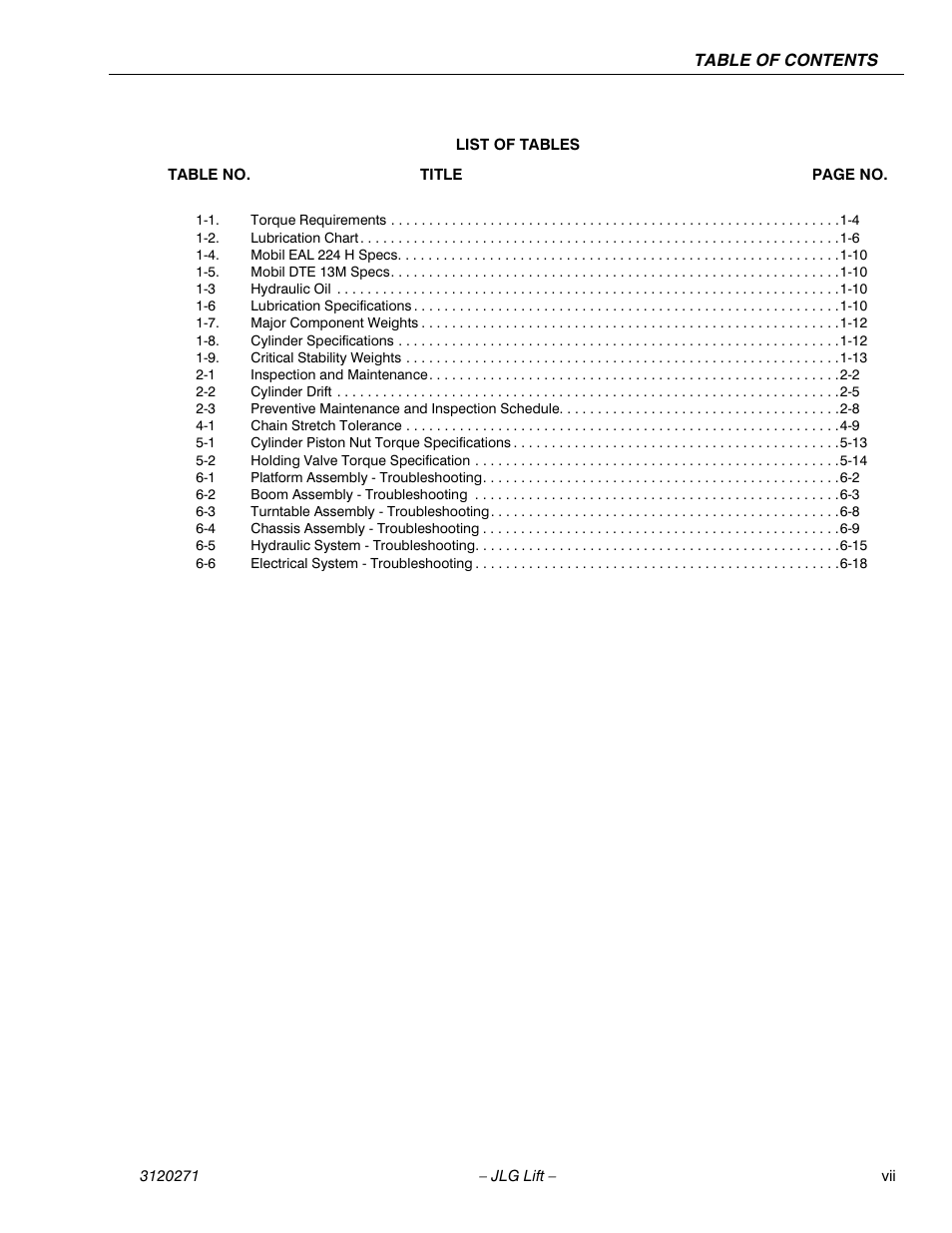 JLG 80HX_HX+6_HXER ANSI Service Manual User Manual | Page 11 / 176