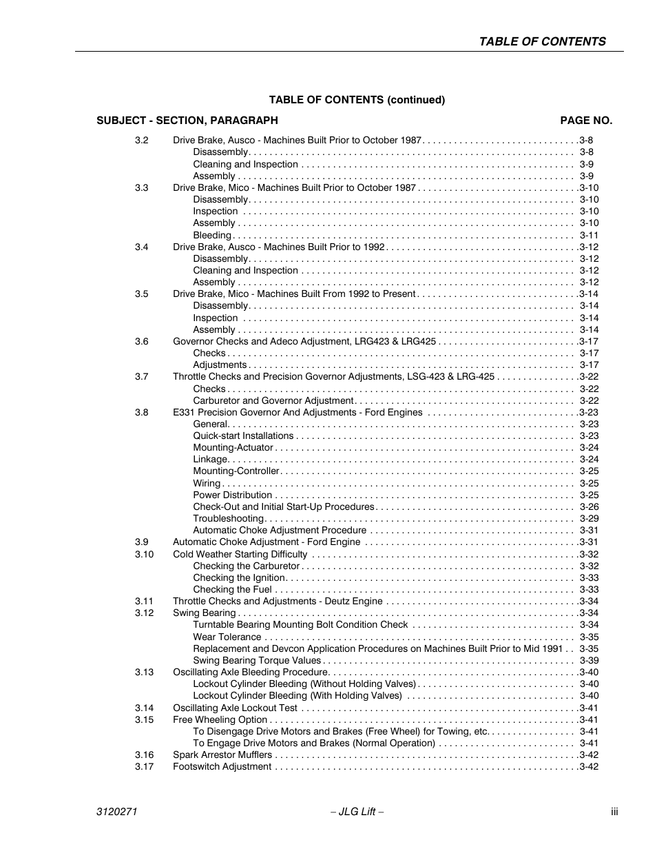 JLG 80HX_HX+6_HXER ANSI Service Manual User Manual | Page 7 / 176