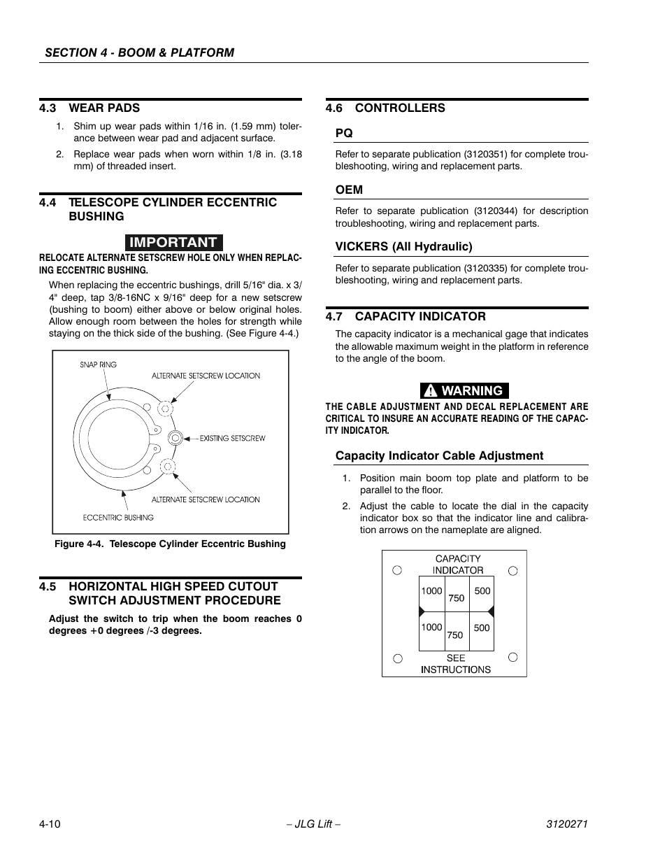 Important | JLG 80HX_HX+6_HXER ANSI Service Manual User Manual | Page 90 / 176