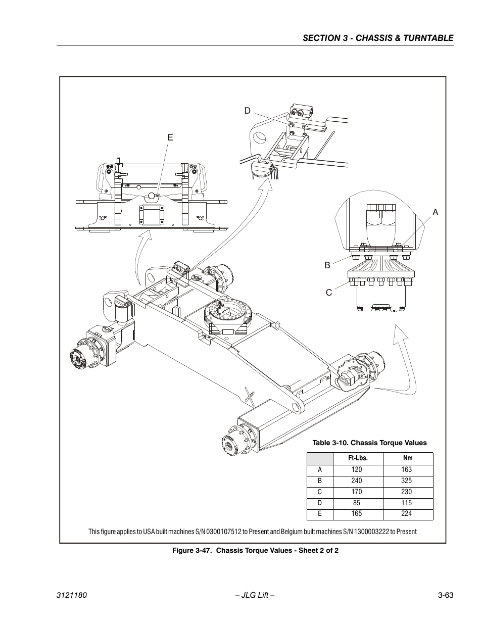 Chassis torque values - sheet 2 of 2 -63, Chassis torque values -63 | JLG 450A_AJ Series II Service Manual User Manual | Page 113 / 472
