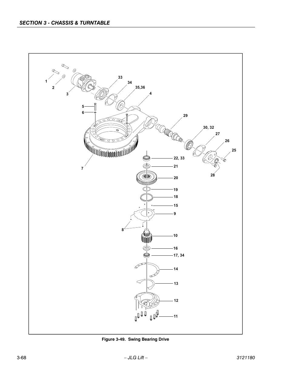Swing bearing drive -68 | JLG 450A_AJ Series II Service Manual User Manual | Page 118 / 472
