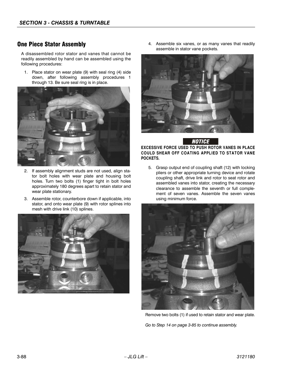 One piece stator assembly, One piece stator assembly -88 | JLG 450A_AJ Series II Service Manual User Manual | Page 138 / 472