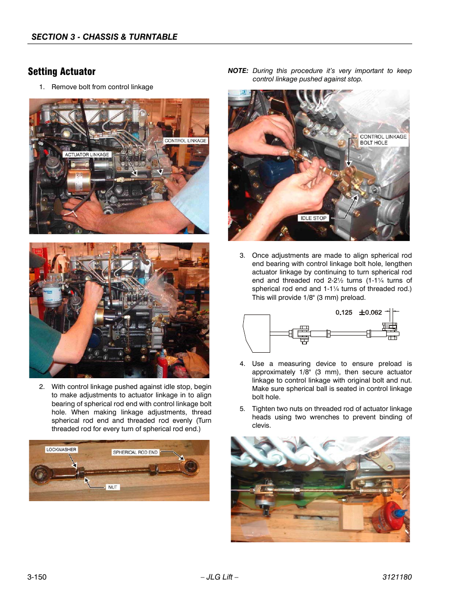 Setting actuator, Setting actuator -150 | JLG 450A_AJ Series II Service Manual User Manual | Page 200 / 472