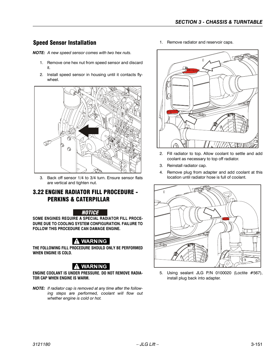 Speed sensor installation, Speed sensor installation -151 | JLG 450A_AJ Series II Service Manual User Manual | Page 201 / 472