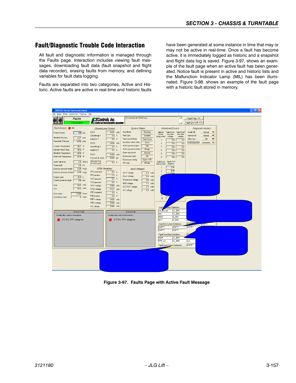 Fault/diagnostic trouble code interaction, Fault/diagnostic trouble code interaction -157 | JLG 450A_AJ Series II Service Manual User Manual | Page 207 / 472