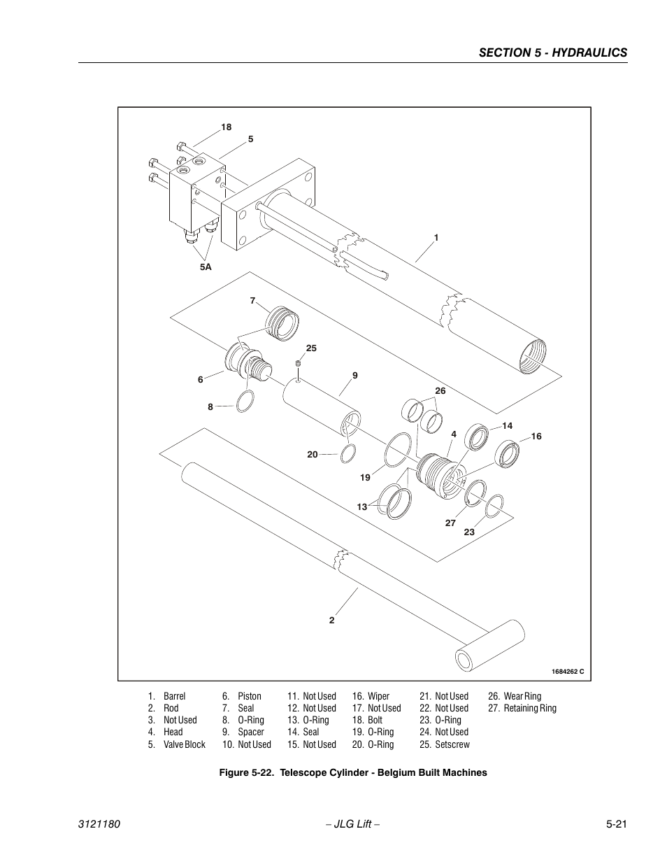 Telescope cylinder - belgium built machines -21 | JLG 450A_AJ Series II Service Manual User Manual | Page 311 / 472