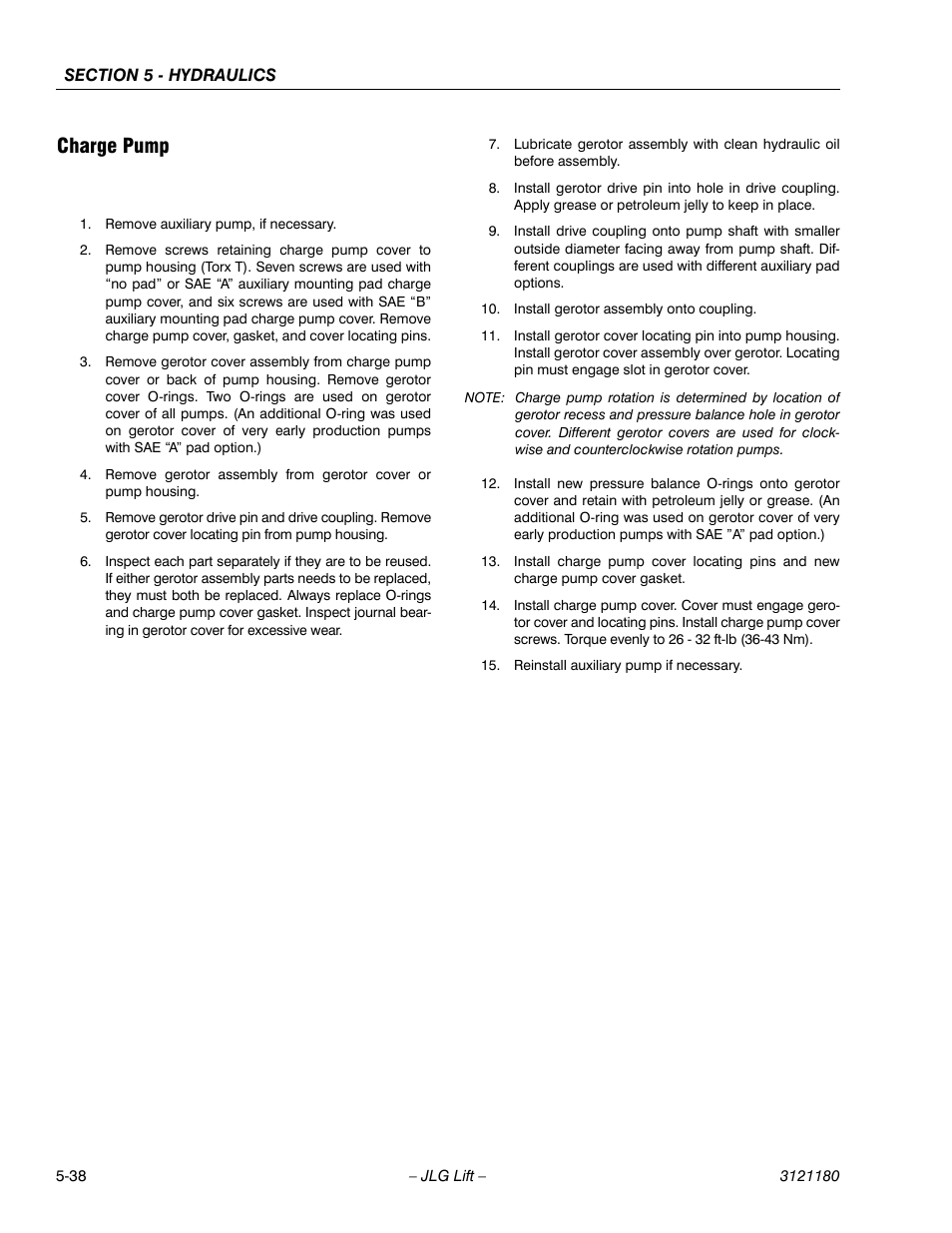 Charge pump, Charge pump -38 | JLG 450A_AJ Series II Service Manual User Manual | Page 328 / 472