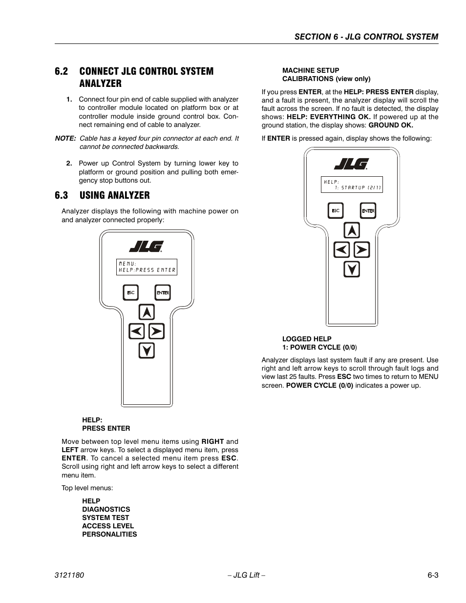 2 connect jlg control system analyzer, 3 using analyzer, Connect jlg control system analyzer -3 | Using analyzer -3 | JLG 450A_AJ Series II Service Manual User Manual | Page 339 / 472