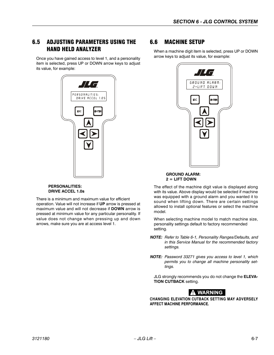 6 machine setup, Machine setup -7 | JLG 450A_AJ Series II Service Manual User Manual | Page 343 / 472