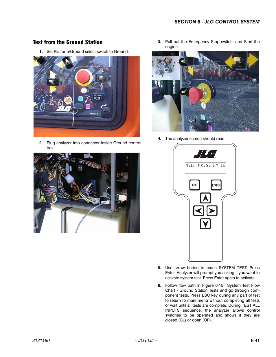 Test from the ground station, Test from the ground station -41 | JLG 450A_AJ Series II Service Manual User Manual | Page 377 / 472