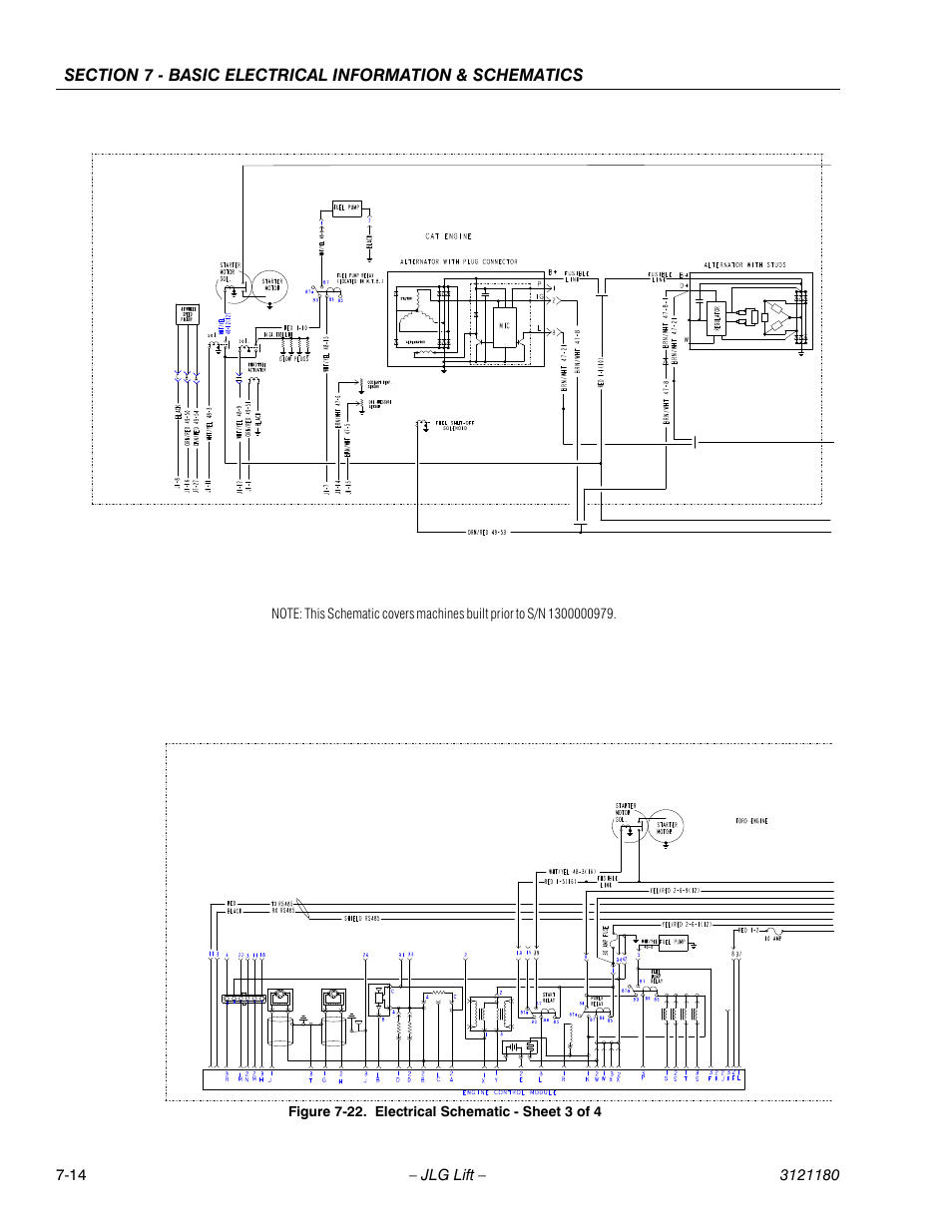 Electrical schematic - sheet 3 of 4 -14 | JLG 450A_AJ Series II Service Manual User Manual | Page 430 / 472