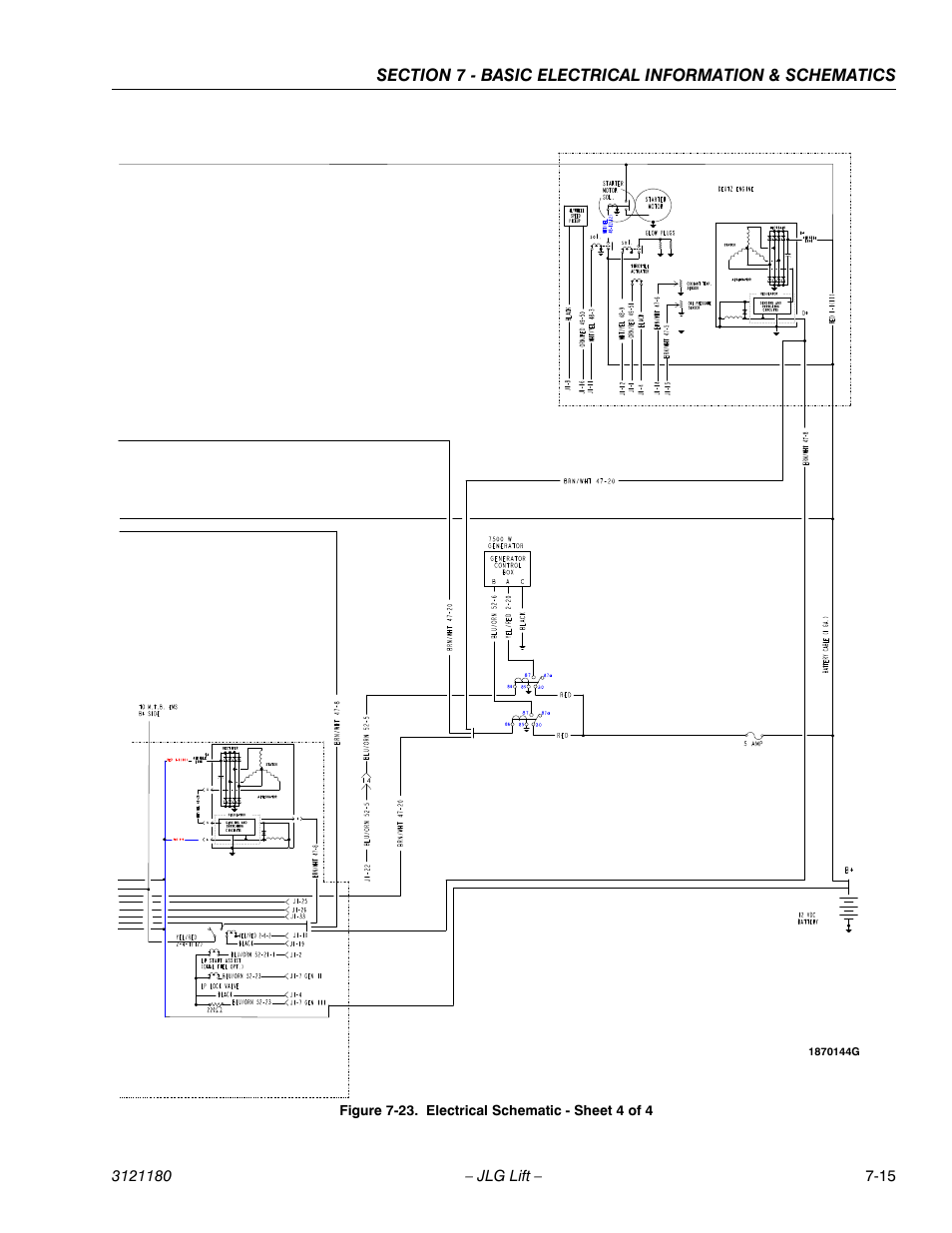 Electrical schematic - sheet 4 of 4 -15 | JLG 450A_AJ Series II Service Manual User Manual | Page 431 / 472