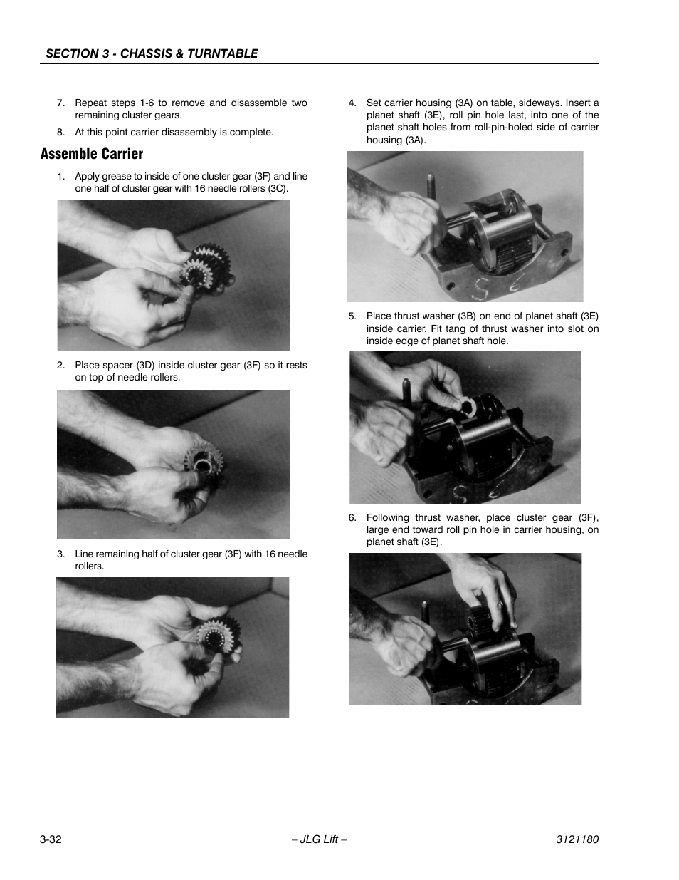 Assemble carrier, Assemble carrier -32 | JLG 450A_AJ Series II Service Manual User Manual | Page 82 / 472