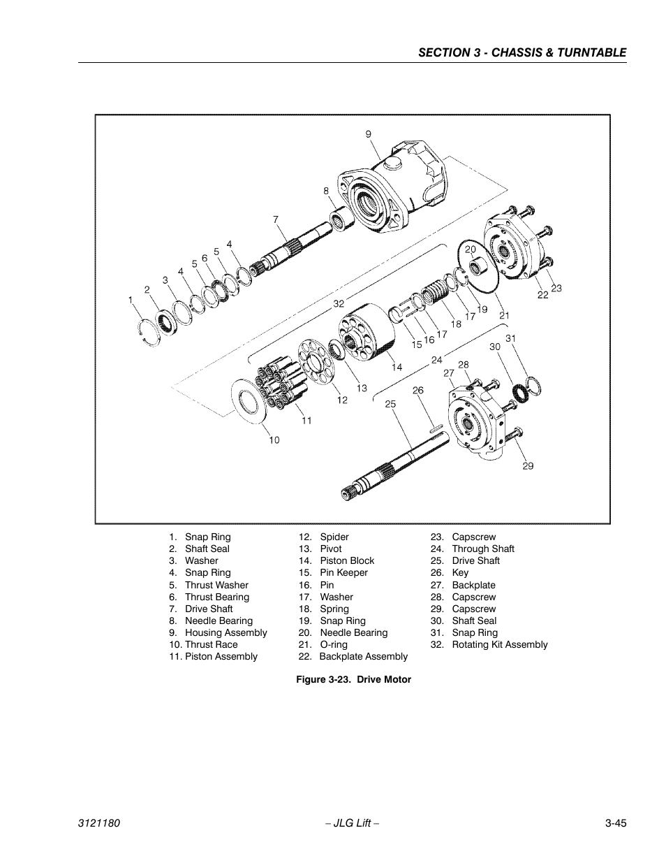 Drive motor -45 | JLG 450A_AJ Series II Service Manual User Manual | Page 95 / 472