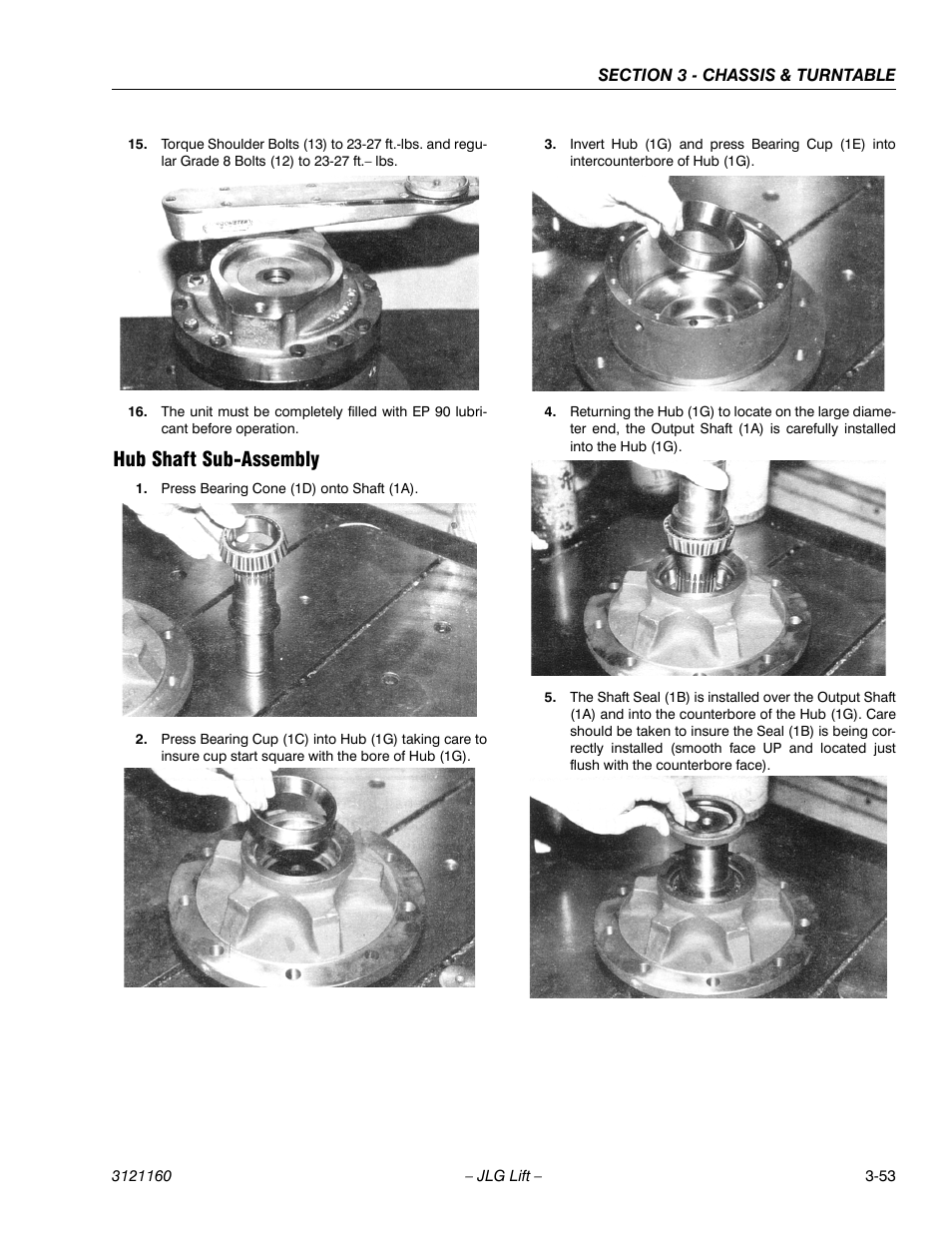 Hub shaft sub-assembly, Hub shaft sub-assembly -53 | JLG 740AJ Service Manual User Manual | Page 105 / 408