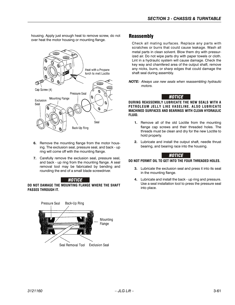 Reassembly, Reassembly -61 | JLG 740AJ Service Manual User Manual | Page 113 / 408