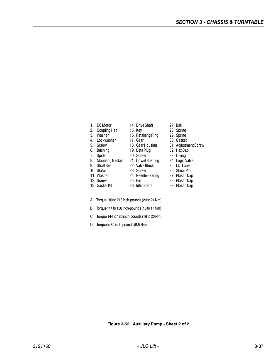 Auxiliary pump - sheet 2 of 2 -87 | JLG 740AJ Service Manual User Manual | Page 139 / 408