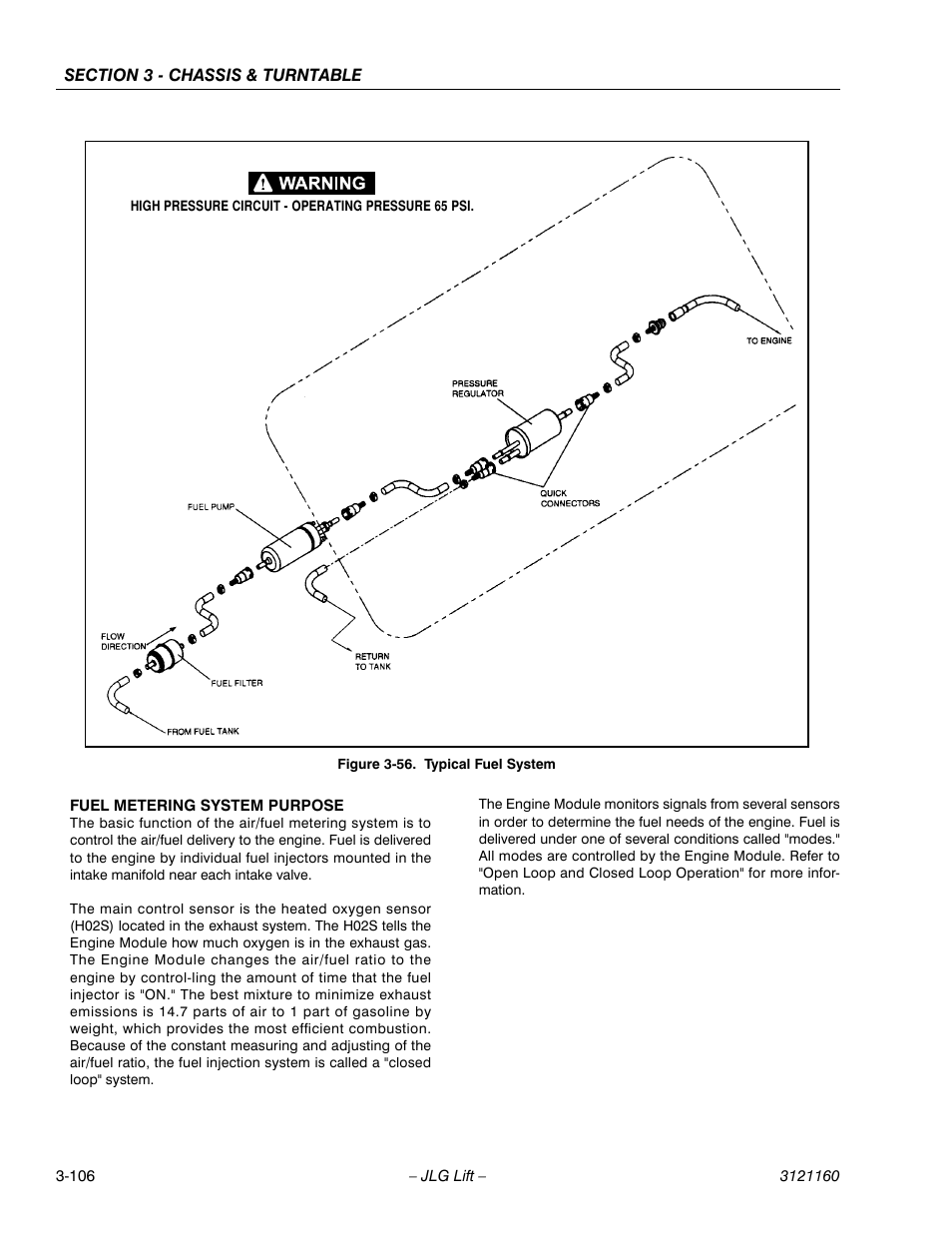 Typical fuel system -106 | JLG 740AJ Service Manual User Manual | Page 158 / 408