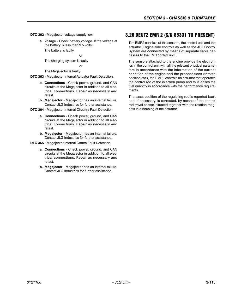 26 deutz emr 2 (s/n 85331 to present), Deutz emr 2 (s/n 85331 to present) -113 | JLG 740AJ Service Manual User Manual | Page 165 / 408