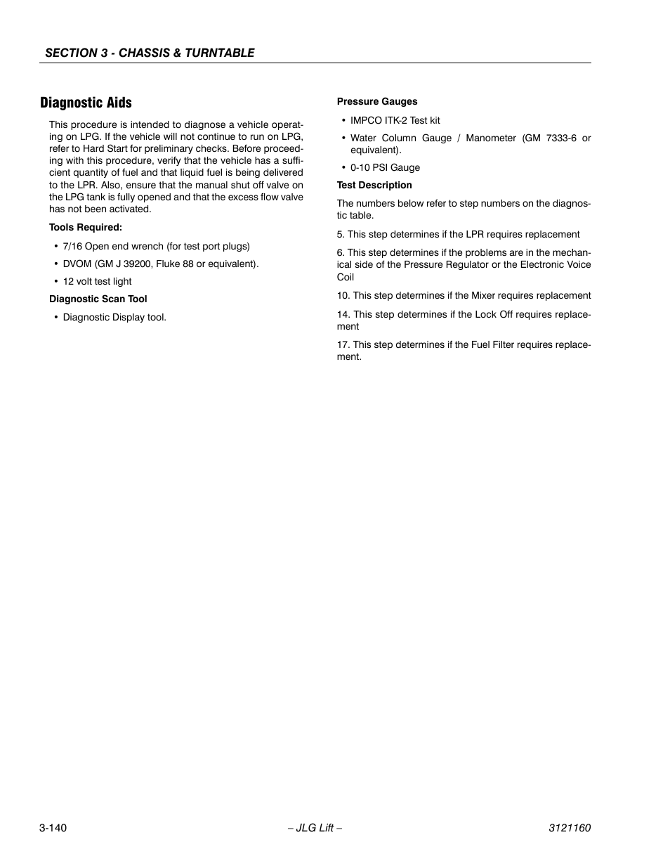 Diagnostic aids, Diagnostic aids -140 | JLG 740AJ Service Manual User Manual | Page 192 / 408