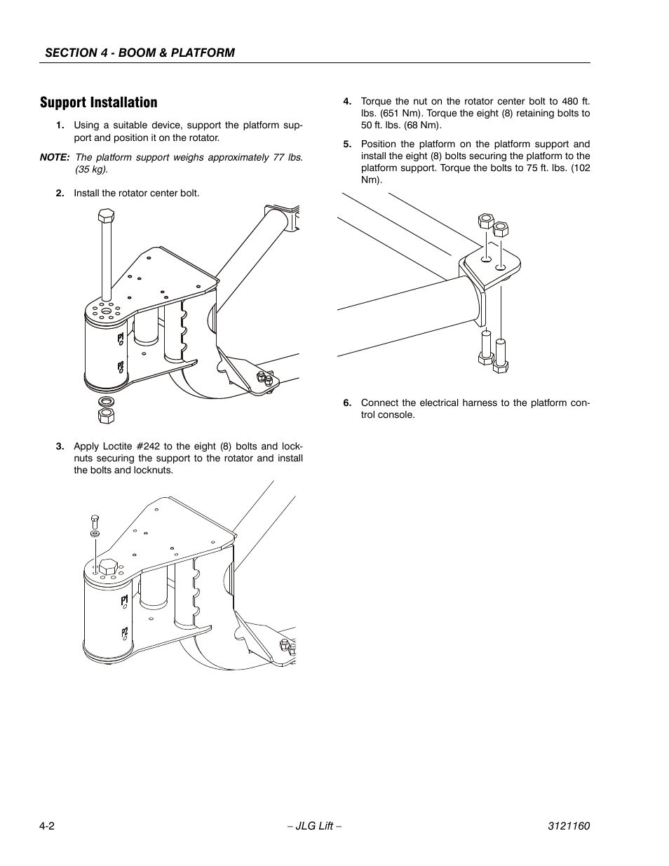 Support installation, Support installation -2 | JLG 740AJ Service Manual User Manual | Page 218 / 408