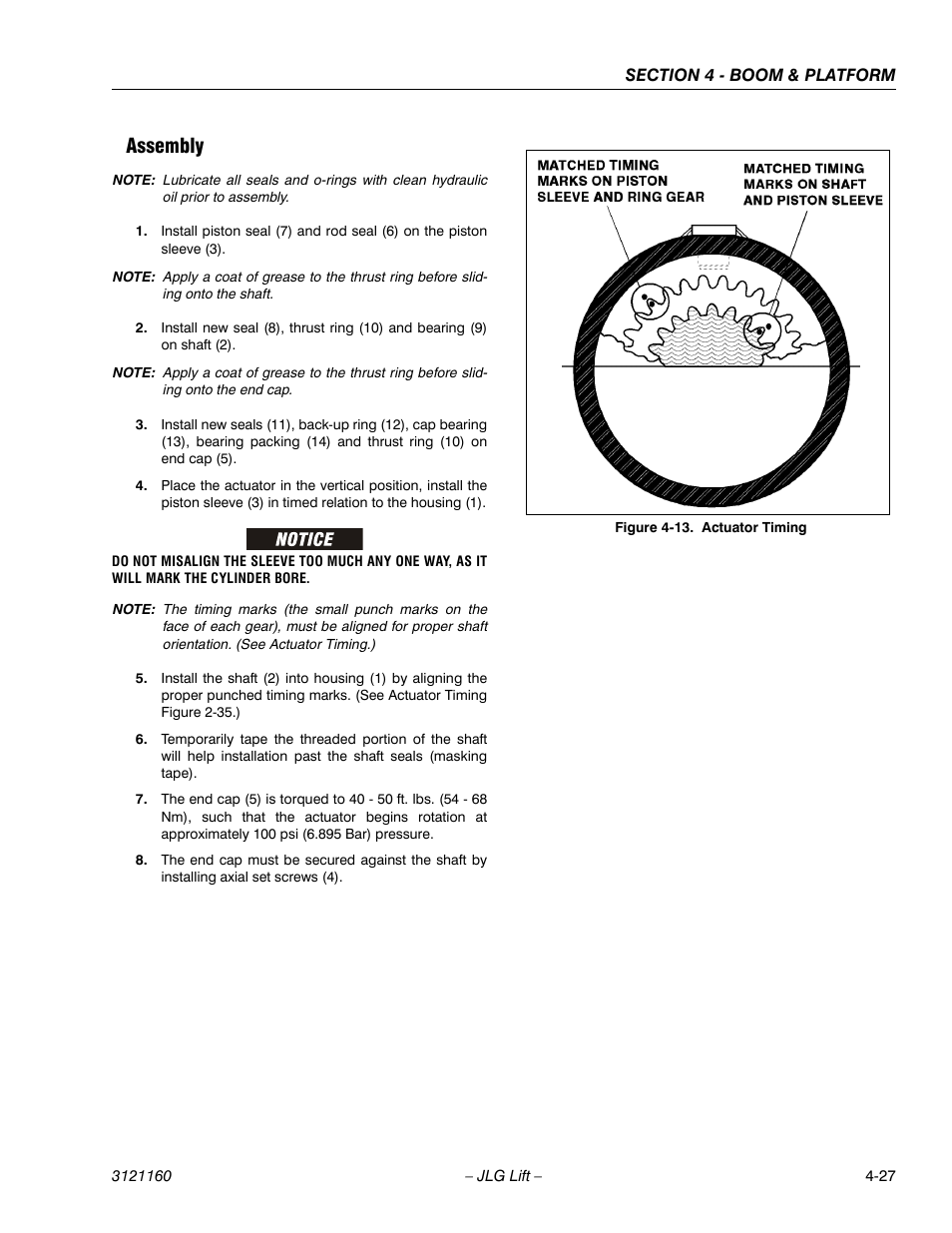 Assembly, Assembly -27, Actuator timing -27 | JLG 740AJ Service Manual User Manual | Page 243 / 408