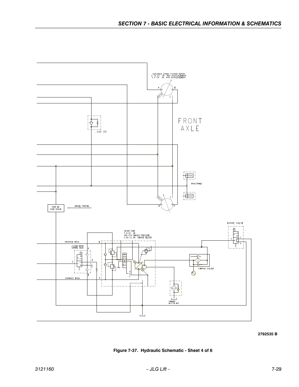 Hydraulic schematic - sheet 4 of 6 -29 | JLG 740AJ Service Manual User Manual | Page 403 / 408