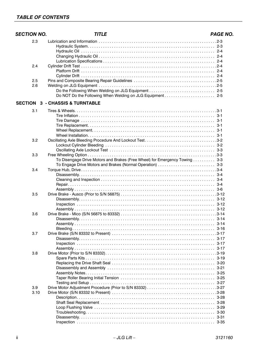 JLG 740AJ Service Manual User Manual | Page 6 / 408