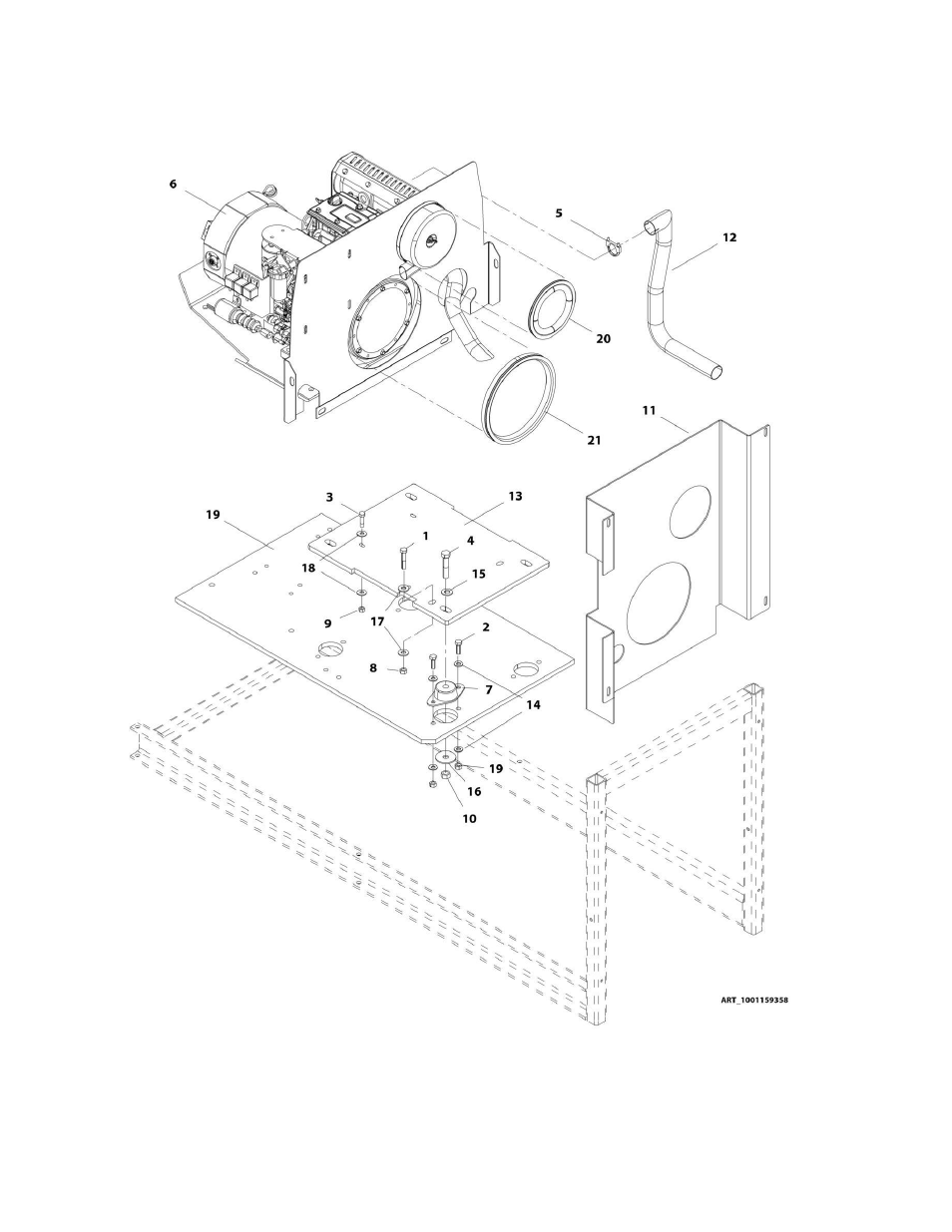 Figure 3-2. kubota motor/generator assembly | JLG M4069 Parts Manual User Manual | Page 142 / 364