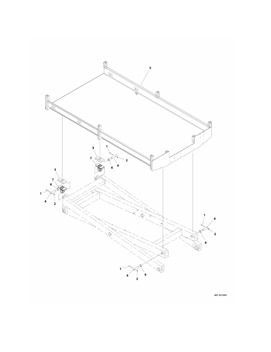 Figure 5-1. platform installation without d-rings | JLG M4069 Parts Manual User Manual | Page 176 / 364