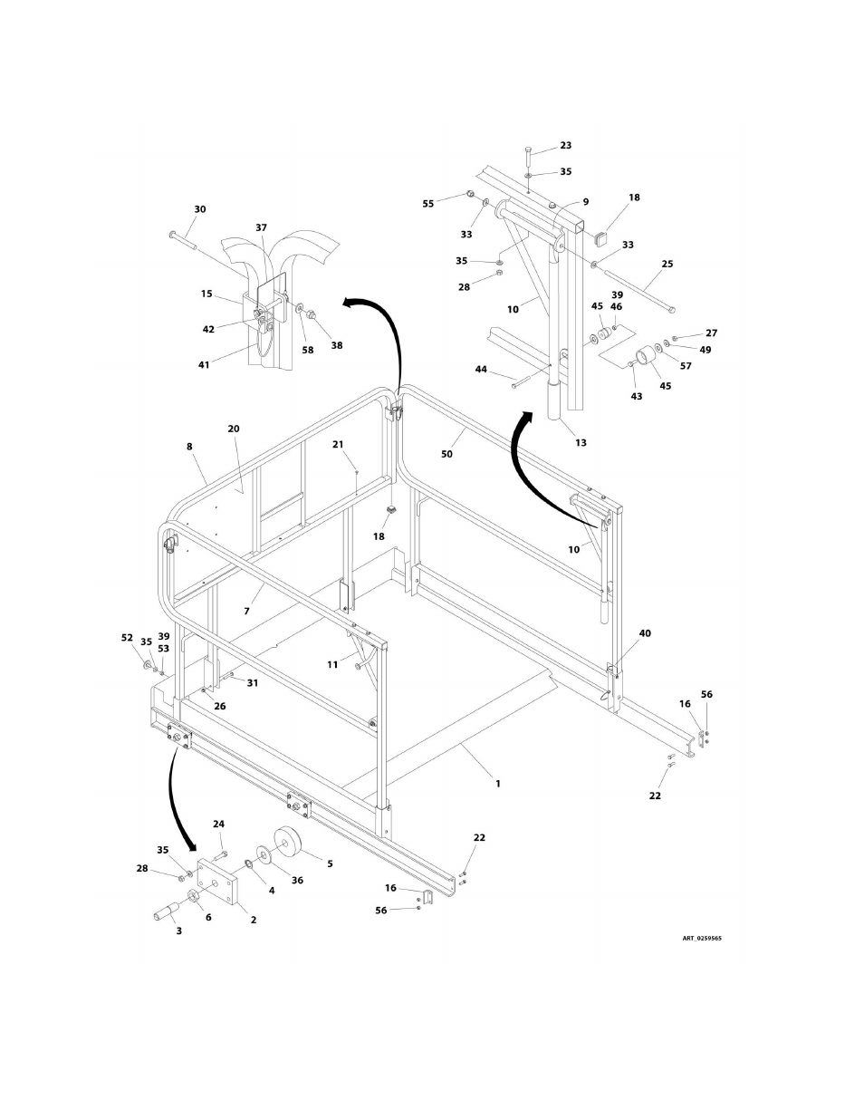 Figure 5-7. platform extension installation | JLG M4069 Parts Manual User Manual | Page 188 / 364