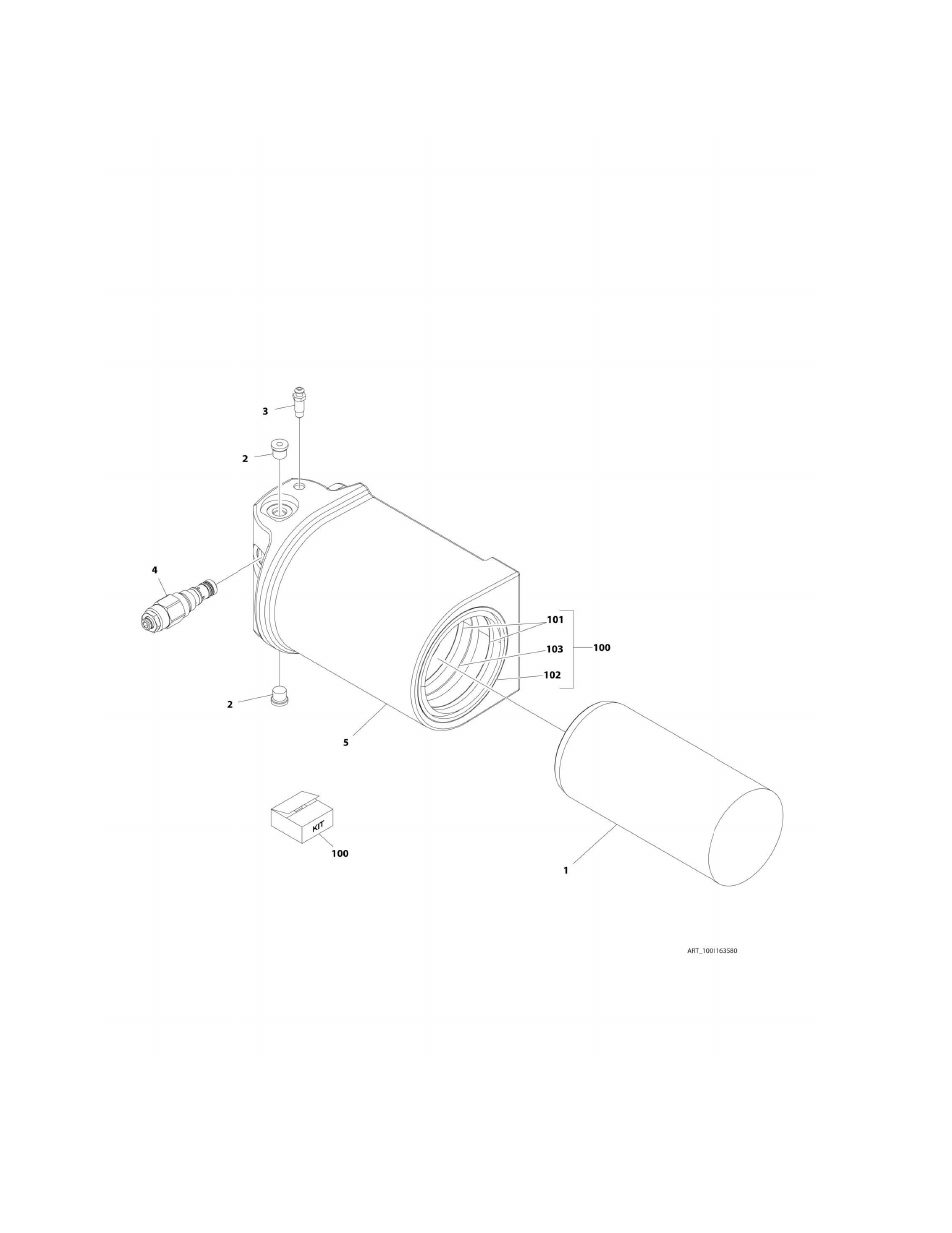 Figure 6-1. axle lockout cylinder assembly | JLG M4069 Parts Manual User Manual | Page 206 / 364