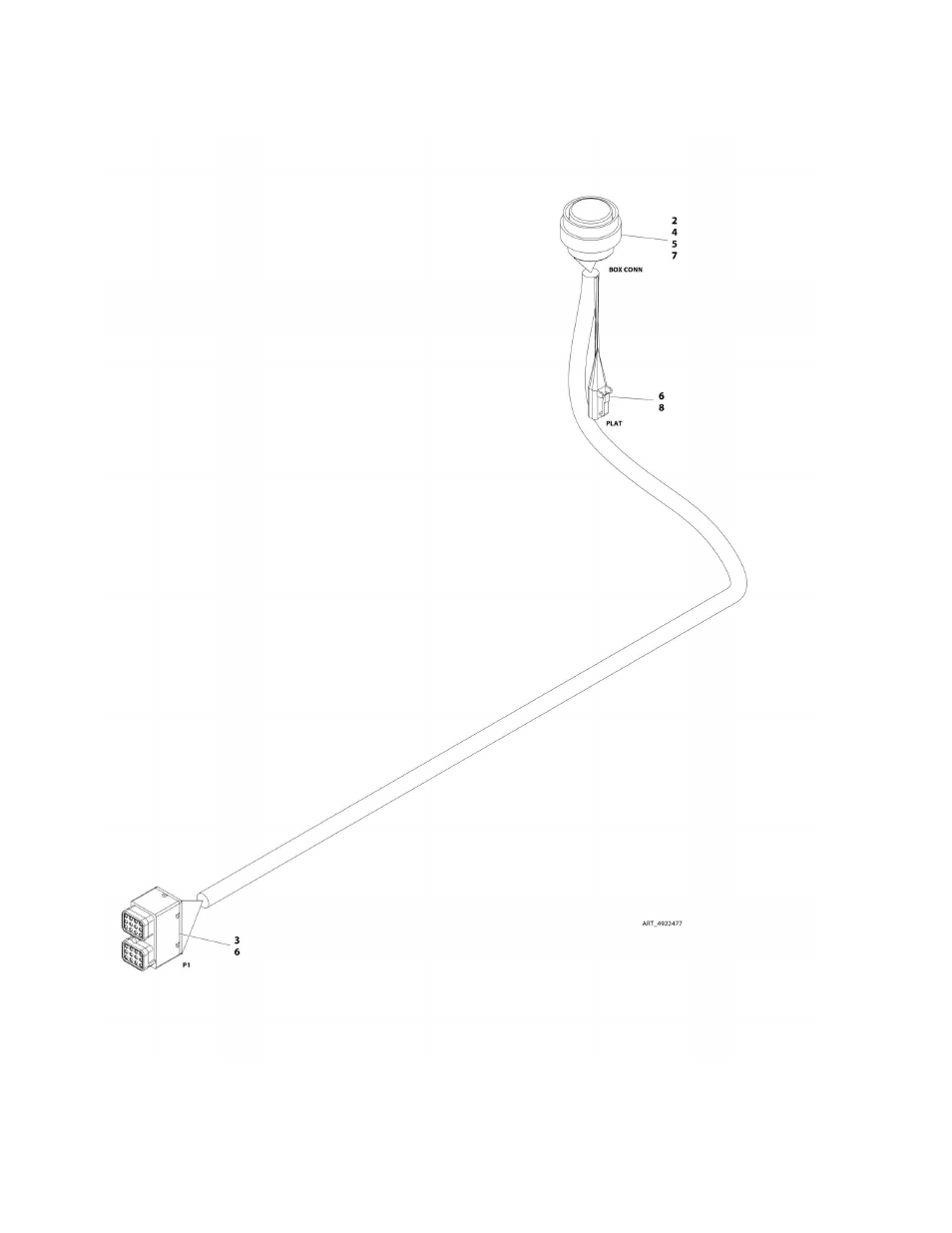 Figure 8-33. platform cable harness - 3369le/m3369 | JLG M4069 Parts Manual User Manual | Page 306 / 364
