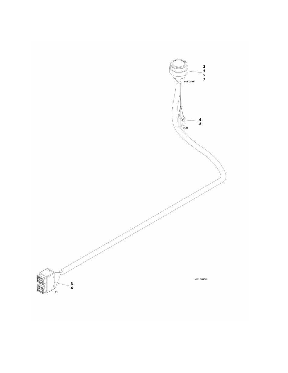 Figure 8-34. platform cable harness - 4069le/m4069 | JLG M4069 Parts Manual User Manual | Page 308 / 364