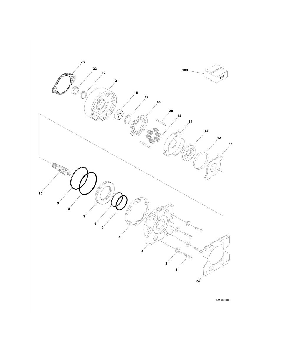 Figure 1-10. drive brake assembly - 2wd/4wd rear | JLG M4069 Parts Manual User Manual | Page 32 / 364