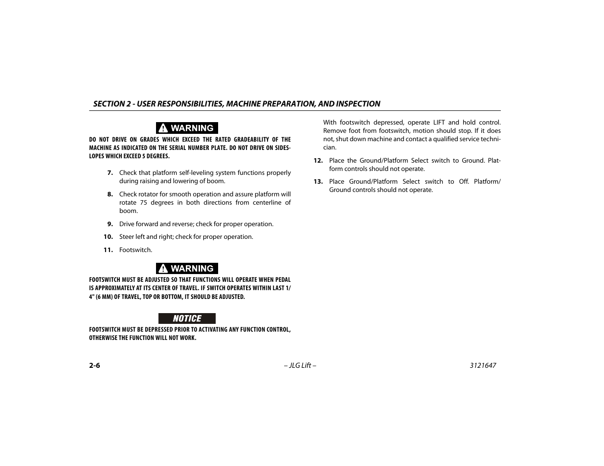 JLG M450 Operator Manual User Manual | Page 30 / 106