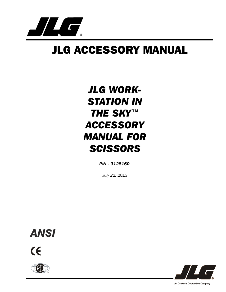 JLG Workstation in the Sky-Scissor Lifts User Manual | 54 pages